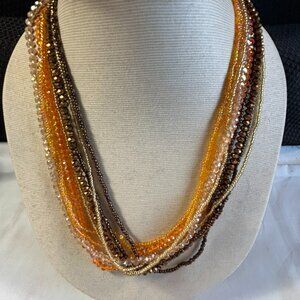 Vintage beaded multi-string necklace